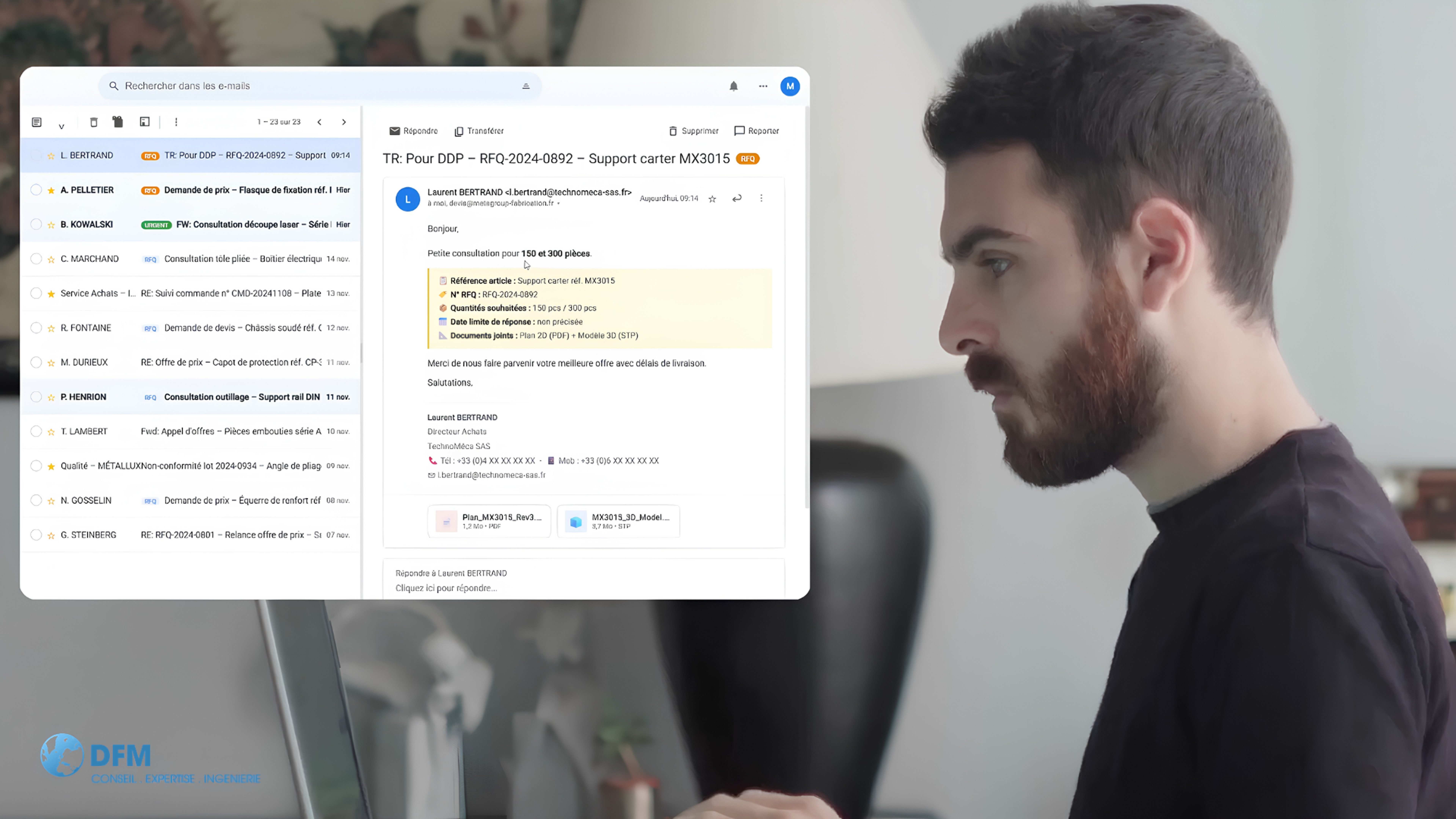 Démonstration du workflow ATN Quotation